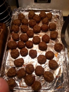 Turkey meatballs. Photo: A Saucey Gent.